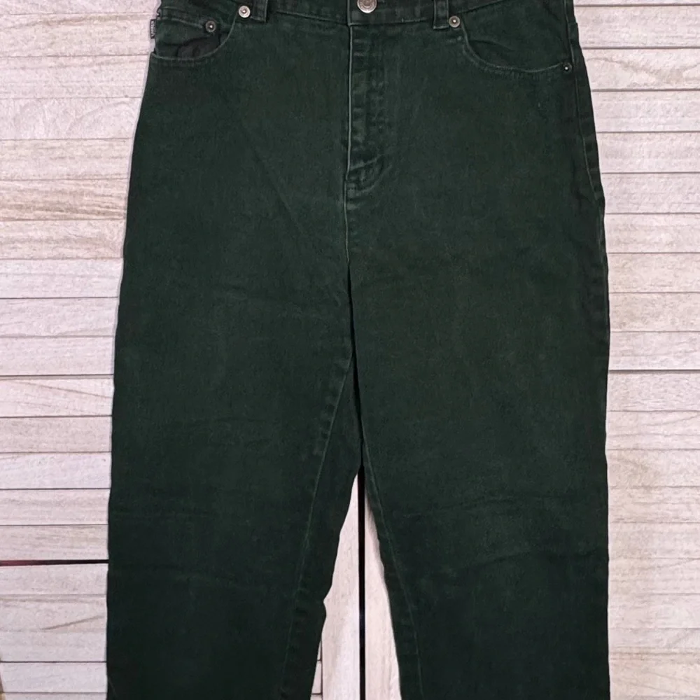 Lauren Ralph Lauren High Rise Jeans Size 6 Dark Green Vintage Straight Leg Denim